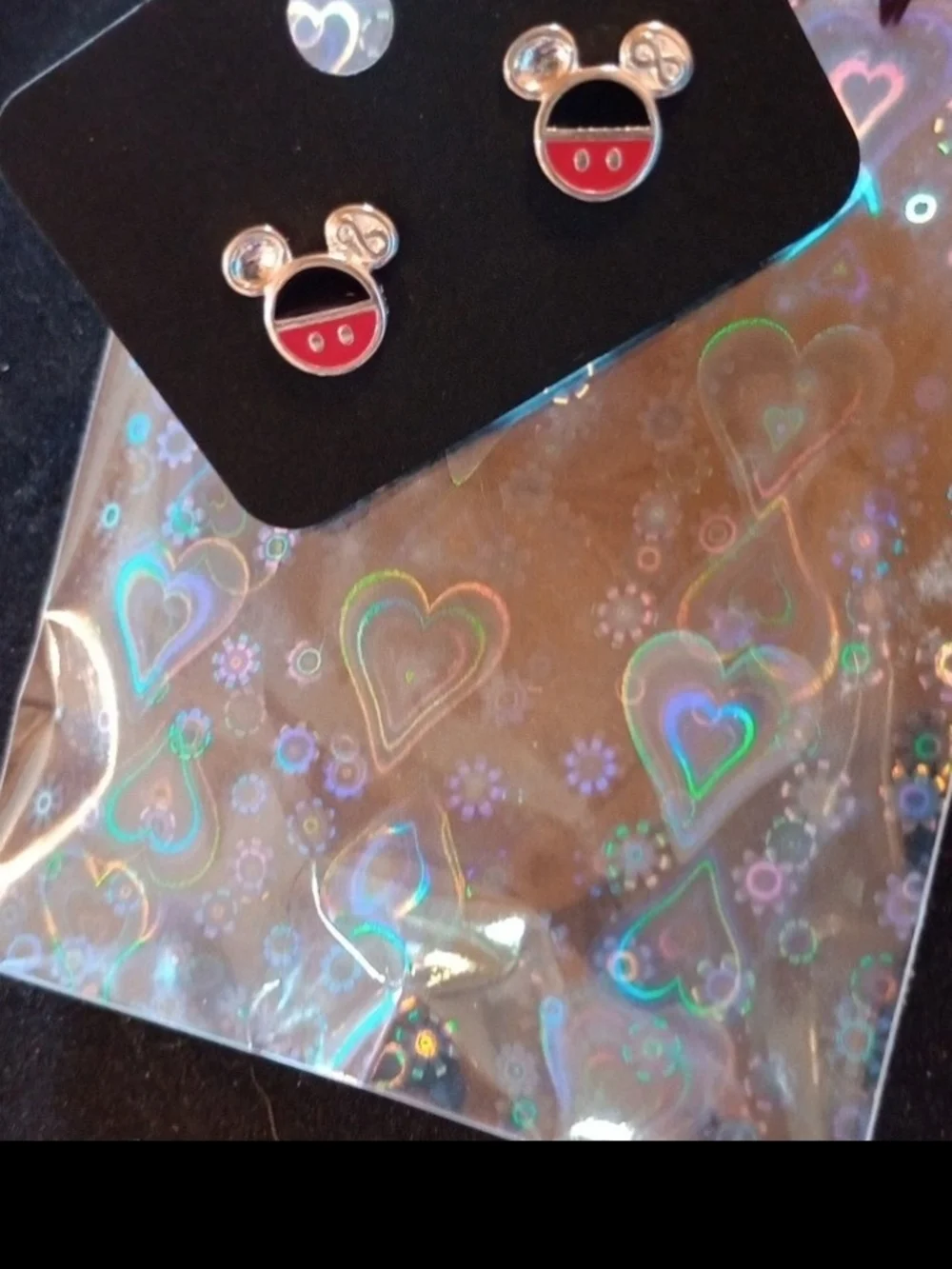 $8 Each Or Bundle 5/$20 Kids Red & Black Mickey-Style Stud Earrings